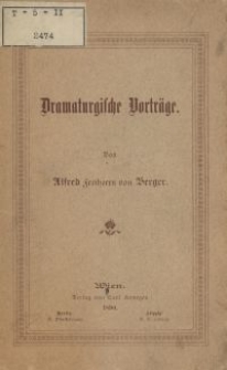 Dramaturgische Vortr&auml;ge