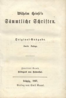 S&auml;mmtliche Schriften. Bd. 2, Hildegard von Hohenthal