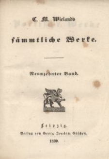 S&auml;mmtliche Werke. Bd. 19, Poetische Werke