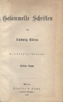 Gesammelte Schriften von Ludvig B&ouml;rne. Bd. 10