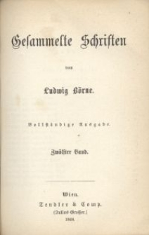 Gesammelte Schriften von Ludvig B&ouml;rne. Bd. 12
