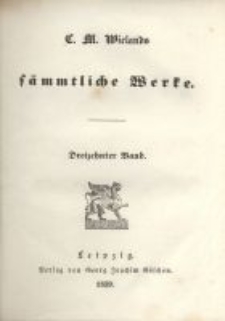 S&auml;mmtliche Werke. Bd. 13, Geschichte der Abderiten. Bd 1