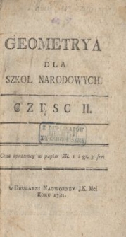Geometrya dla szkoł narodowych. Cz. 2