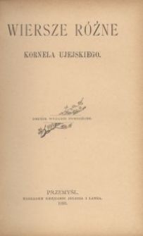 Wiersze r&oacute;żne