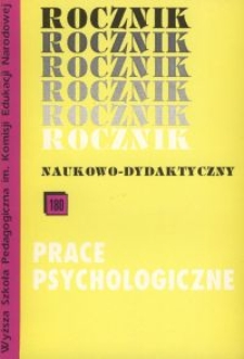 Rocznik Naukowo-Dydaktyczny. Z. 180, Prace Psychologiczne. 6, Wybrane materiały z Międzynarodowej Konferencji "Dzieci i młodzież a problemy wsp&oacute;łczesnego życia - perspektywa psychologiczna" : Krak&oacute;w maj 1994