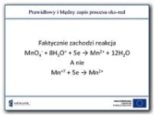 Prawidłowy i błędny zapis procesu oks-red
