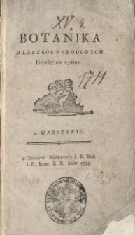 Botanika dla szk&oacute;ł narodowych