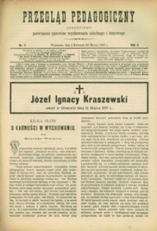 Przegląd Pedagogiczny : czasopismo poświęcone sprawom wychowania szkolnego i domowego. [Rok 1887]. R. 6, Nr 7