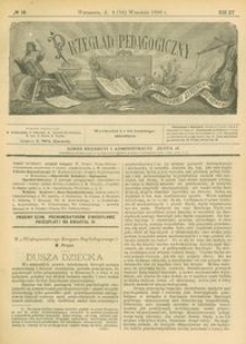 Przegląd Pedagogiczny : czasopismo poświęcone wychowaniu szkolnemu i domowemu. [Rok 1896]. R. 15, Nr 18