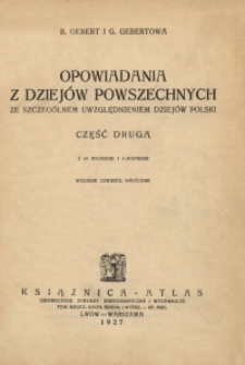 Opowiadania z dziej&oacute;w powszechnych ze szczeg&oacute;lnem uwzględnieniem dziej&oacute;w Polski. Cz. 2
