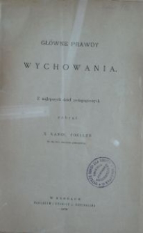 Gł&oacute;wne prawdy wychowania