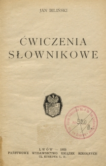 Ćwiczenia słownikowe