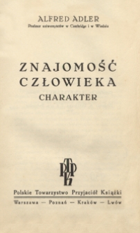 Znajomość człowieka : charakter