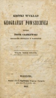 Kr&oacute;tki wykład geografiji powszechnej