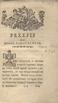 Przepis do szk&oacute;ł parafialnych