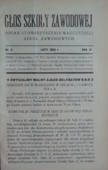 Głos Szkoły Zawodowej : organ Stowarzyszenia Nauczycieli Szk&oacute;ł Zawodowych. R. 4, Nr 2