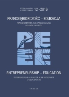 Przedsiębiorczość jako czynnik rozwoju układ&oacute;w lokalnych