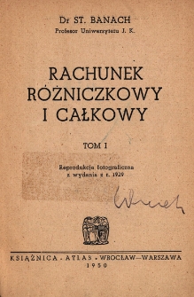 Rachunek r&oacute;żniczkowy i całkowy