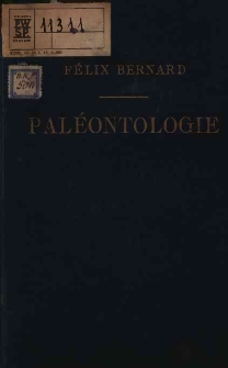 El&eacute;ments de pal&eacute;ontologie