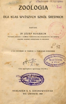 Zoologia dla klas wyższych szk&oacute;ł średnich