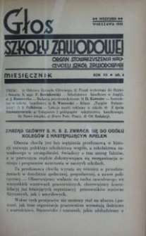 Głos Szkoły Zawodowej : organ Stowarzyszenia Nauczycieli Szk&oacute;ł Zawodowych. R. 7, Nr 6