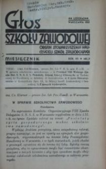 Głos Szkoły Zawodowej : organ Stowarzyszenia Nauczycieli Szk&oacute;ł Zawodowych. R. 7, Nr 9