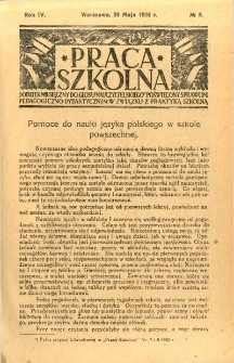 Praca Szkolna. Rok IV. Nr 5 (1926)
