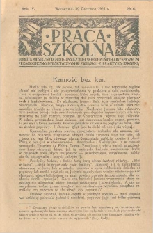 Praca Szkolna. Rok IV. Nr 6 (1926)