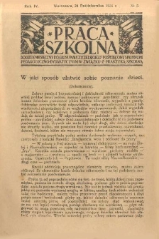 Praca Szkolna. Rok IV. Nr 8 (1926)