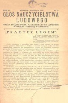 Głos Nauczycielstwa Ludowego. R. 11, 1916, Nr 9