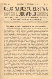 Głos Nauczycielstwa Ludowego. R. 6, 1911, Nr 11