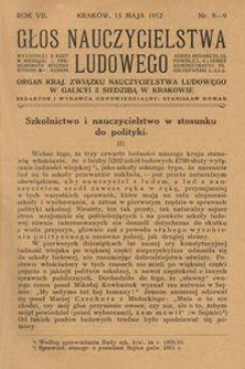 Głos Nauczycielstwa Ludowego. R. 7, 1912, Nr 8-9