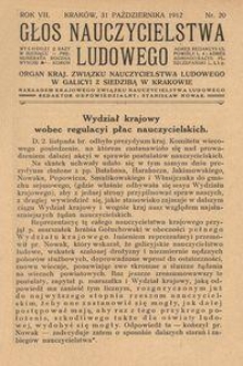 Głos Nauczycielstwa Ludowego. R. 7, 1912, Nr 20