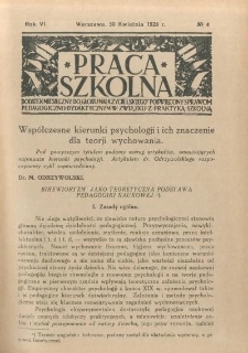 Praca Szkolna. Rok VI. Nr 4 (1928)