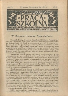 Praca Szkolna. Rok VI. Nr 8 (1928)