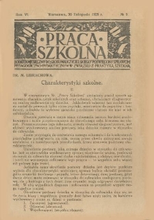 Praca Szkolna. Rok VI. Nr 9 (1928)