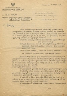 Powołanie Komisji Organizacyjnej Państw. Wyższej Szkoły Pedagogicznej w Krakowie