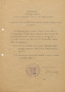 Zarządzenie Ministra Oświaty z dnia 24 września 1946 r.
