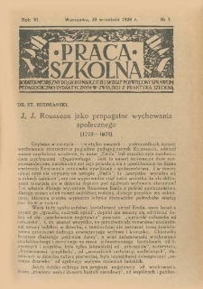 Praca Szkolna. Rok VI. Nr 7 (1928)