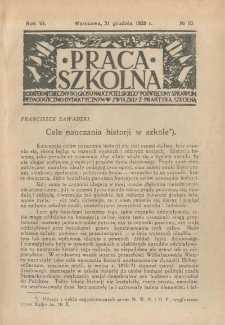 Praca Szkolna. Rok VI. Nr 10 (1928)