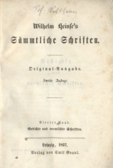 S&auml;mmtliche Schriften. Bd. 4, Gedichte und vermischte Schriften