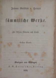 S&auml;mmtliche Werke : zur sch&ouml;nen Literatur und Kunst. Bd. 1